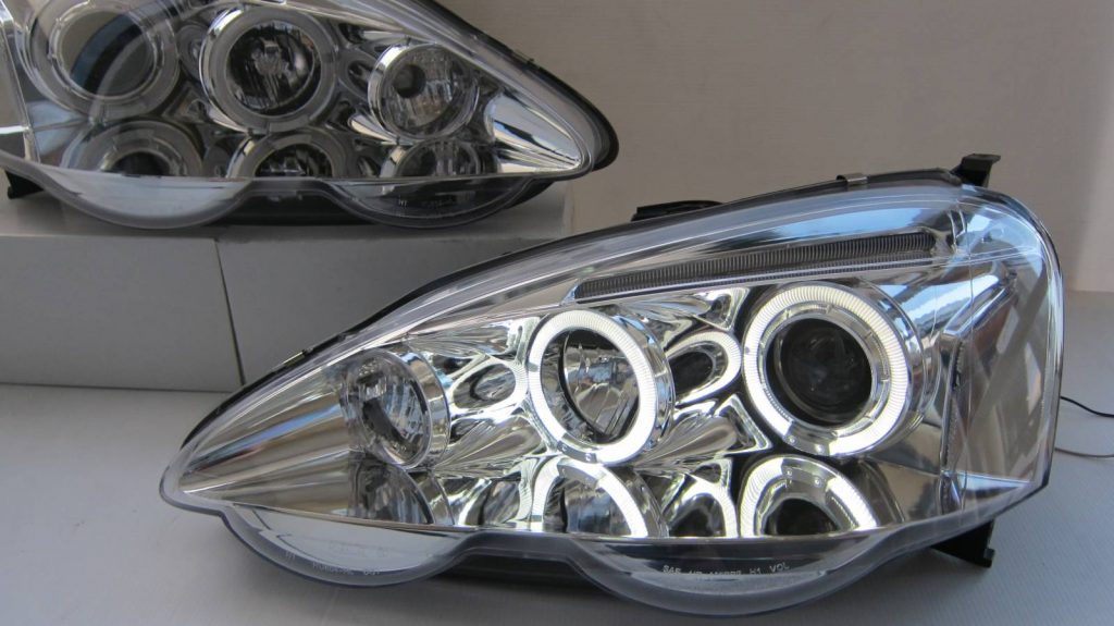 Clear LED Angel-Eyes Projector Head Lights for HONDA INTEGRA DC5 01-03 JDM TYPE R-2914