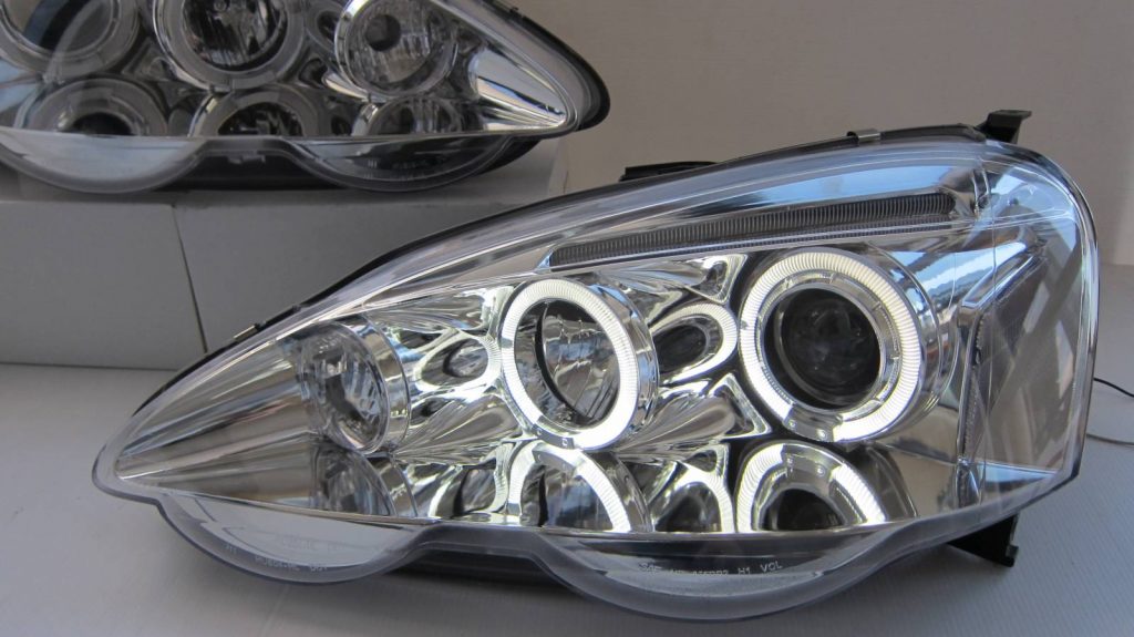 Clear LED Angel-Eyes Projector Head Lights for HONDA INTEGRA DC5 01-03 JDM TYPE R-2916