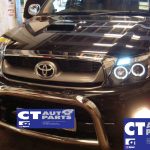 Black CCFL Angel-Eyes Projector Head Lights for 05-10 Toyota Hilux SR5 Ute -189