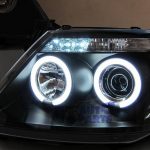 Black CCFL Angel-Eyes Projector Head Lights for 05-10 Toyota Hilux SR5 Ute -3292