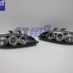 Black LED Angel Eyes Projector Headlights for 92-95 HONDA CIVIC EG Si SiR Vti-4517