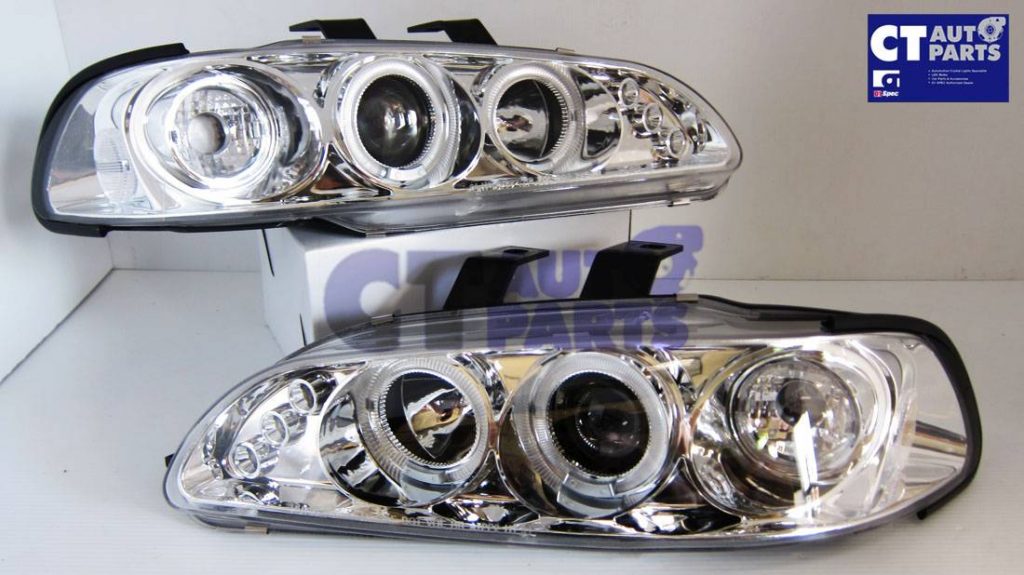 Clear LED Projector Angle Eyes Headlights for 92-95 HONDA CIVIC EG Si SiR Vti-4510