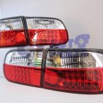 JDM CLEAR RED LED TAIL LIGHTS for 92-95 HONDA CIVIC EG 3D Hatch-2515