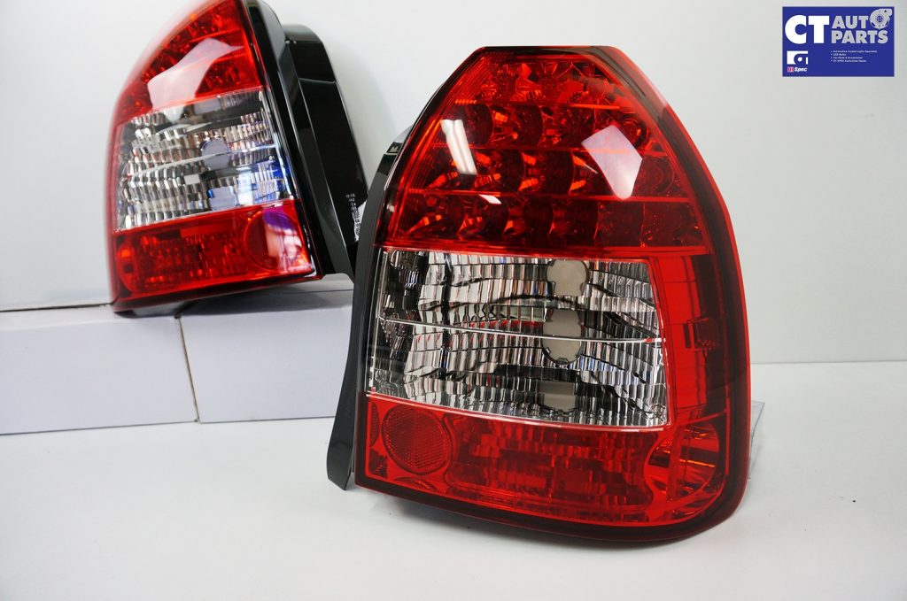 JDM Clear Red LED Tail light for 96-01 Honda Civic EK Hatch Vti PRE ORDER for Harvey-0