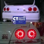Clear Red LED Tail Lights for 95-98 Nissan Skyline R33 GTR GTST GTS25T RB-545