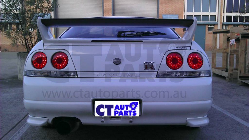 Clear Red LED Tail Lights for 95-98 Nissan Skyline R33 GTR GTST GTS25T RB-4689