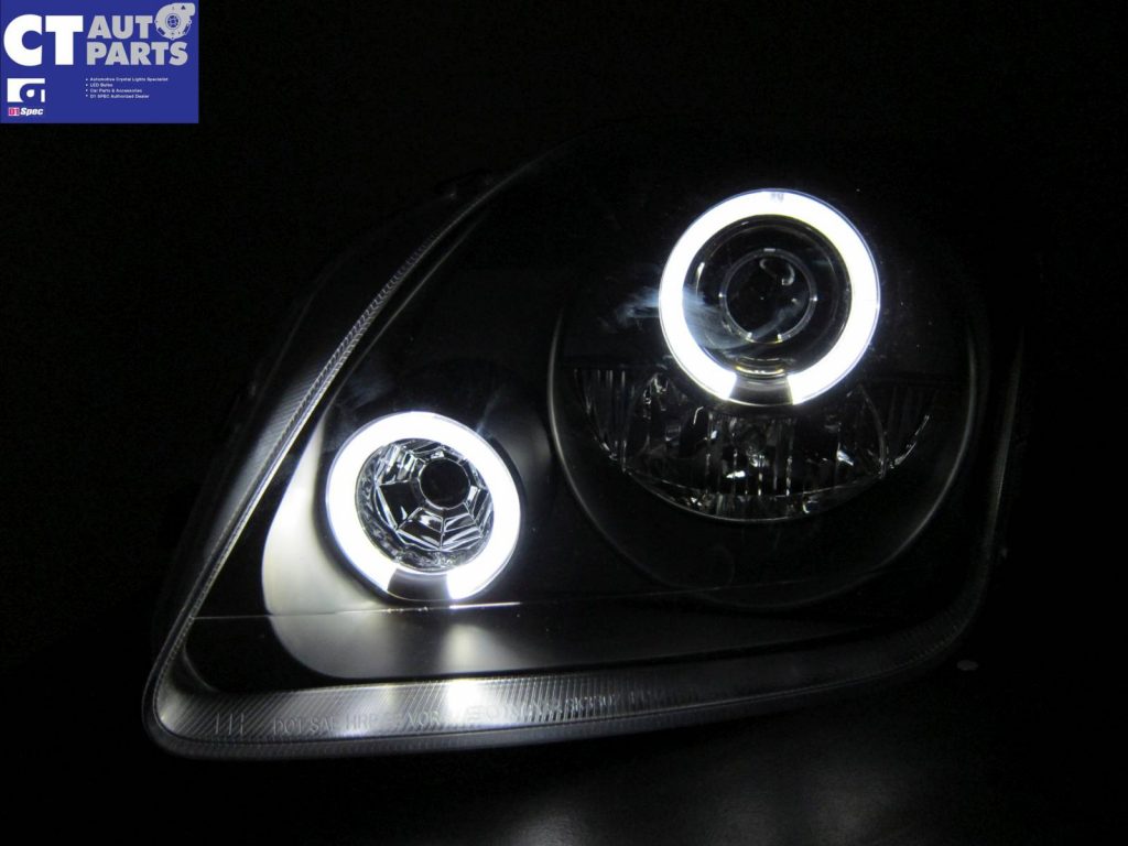 Black LED Angle Eye Projector Headlights for 96-01 Honda Prelude VTIR VTIS TYPE S-578