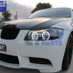 Black CCFL Angle Eye Projector Headlight for 05-08 BMW E90 Sedan 320i 323i 325i 335I 330i M3-3965