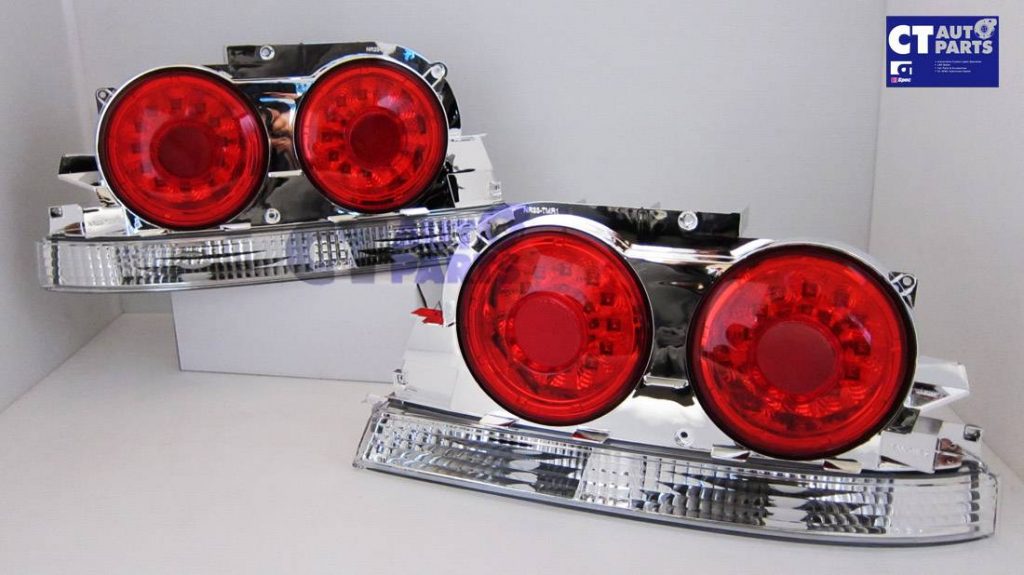 Clear Red LED Tail Lights for 95-98 Nissan Skyline R33 GTR GTST GTS25T RB-0