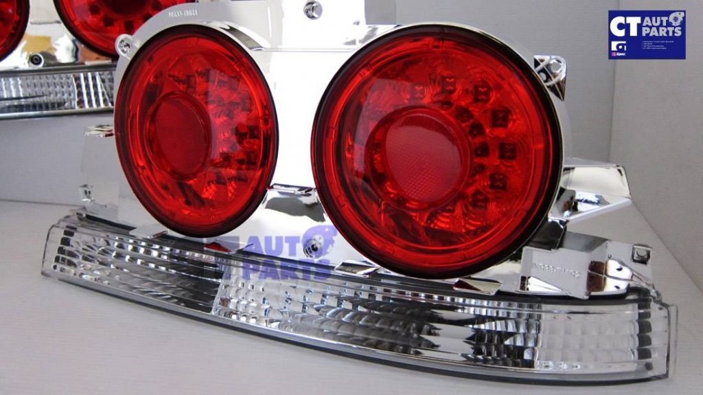 Clear Red LED Tail Lights for 95-98 Nissan Skyline R33 GTR GTST GTS25T RB-2974