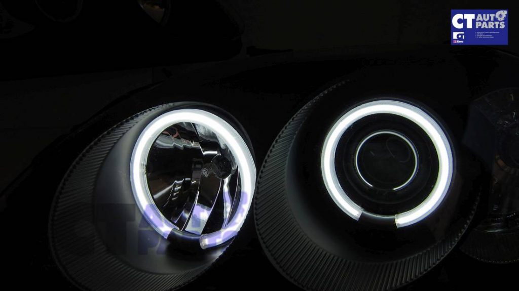 Black LED Angle Eye Projector Headlights for 96-98 Honda CIVIC EK VTIR VTIS -4486