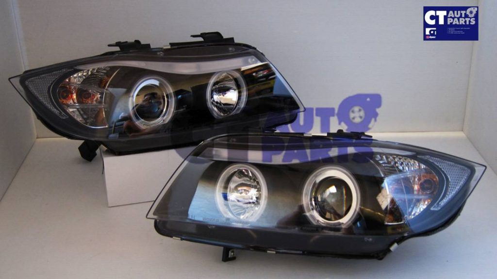 Black CCFL Angle Eye Projector Headlight for 05-08 BMW E90 Sedan 320i 323i 325i 335I 330i M3-3964