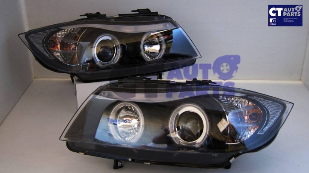 Black CCFL Angle Eye Projector Headlight for 05-08 BMW E90 Sedan 320i 323i 325i 335I 330i M3-3960