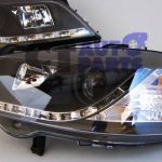 Black LED DRL Projector Headlights for 98-04 Holden Astra G TS-2954