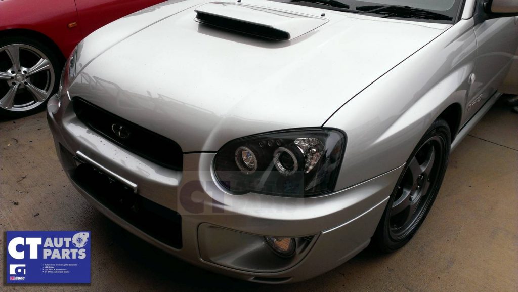 JDM Black LED Angle Eyes Projector Headlights for 03-05 SUBARU IMPREZA WRX RX STI GD -833