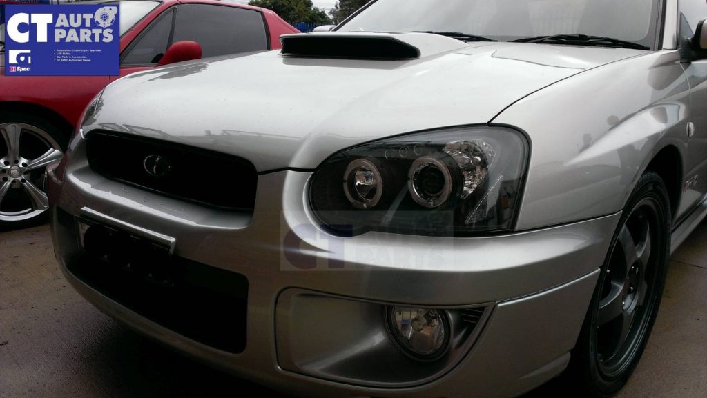 JDM Black LED Angle Eyes Projector Headlights for 03-05 SUBARU IMPREZA WRX RX STI GD -830