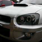 JDM Black LED Angle Eyes Projector Headlights for 03-05 SUBARU IMPREZA WRX RX STI GD -830