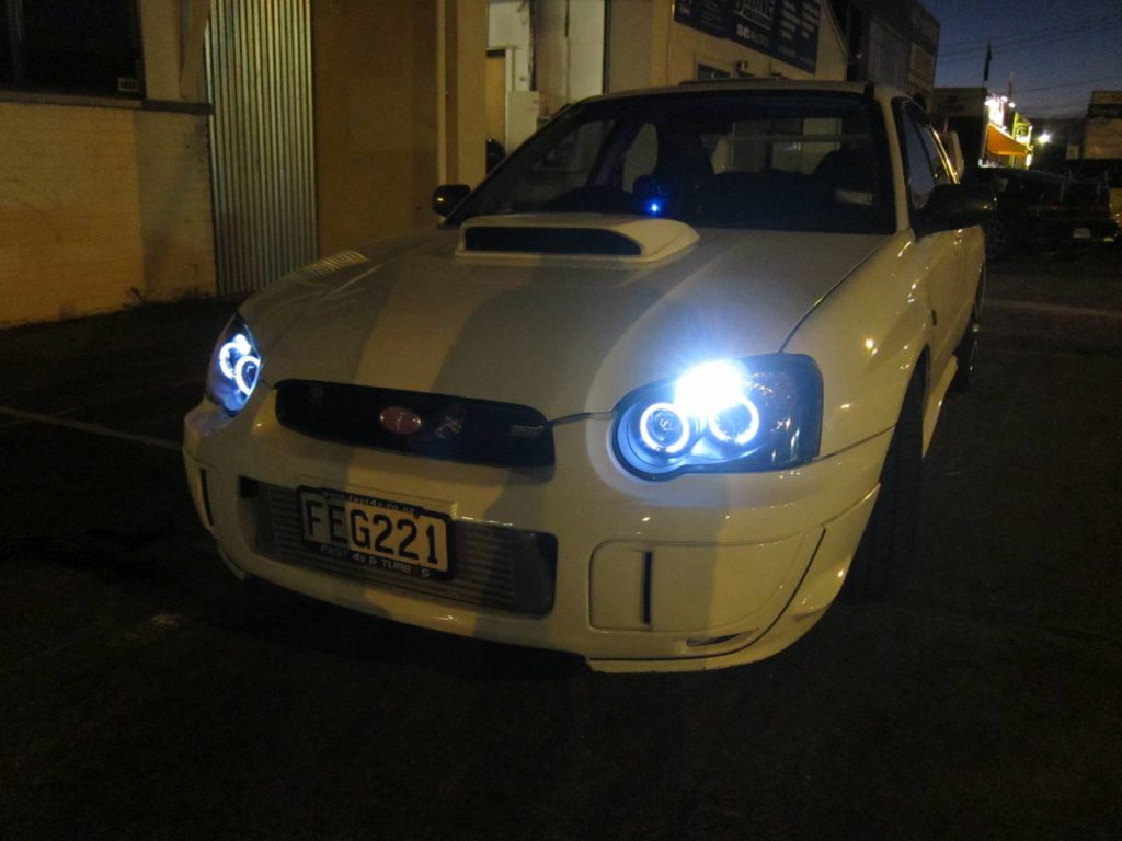 JDM Black LED Angle Eyes Projector Headlights for 03-05 SUBARU IMPREZA WRX RX STI GD -832