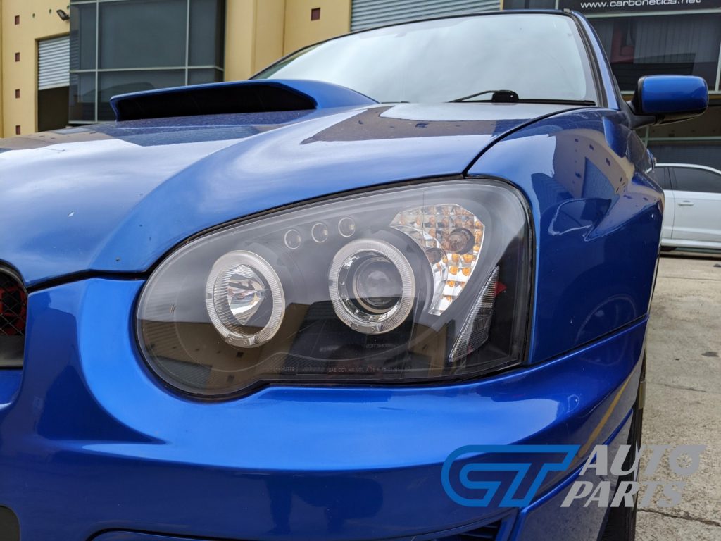 Black LED Angle Eyes Projector Headlights for 03-05 SUBARU IMPREZA WRX ...