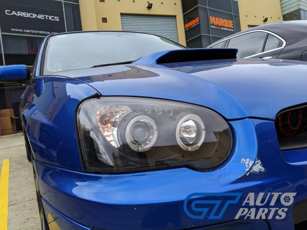 JDM Black LED Angle Eyes Projector Headlights for 03-05 SUBARU IMPREZA WRX RX STI GD -12880