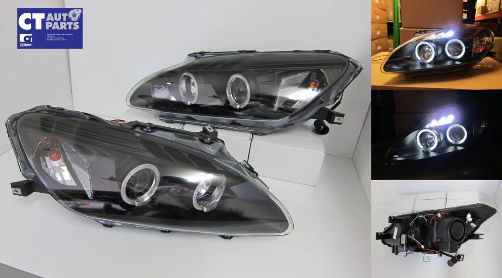 BLACK LED Projector Angle Eye Headlights for 99-03 HONDA S2000 AP1-1112