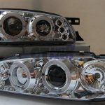 Chrome Angle Eye LED Projector Headlights for 92-00 SUBARU IMPREZA WRX GC-3287