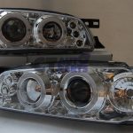 Chrome Angle Eye LED Projector Headlights for 92-00 SUBARU IMPREZA WRX GC-3285