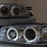 Chrome Angle Eye LED Projector Headlights for 92-00 SUBARU IMPREZA WRX GC-3286