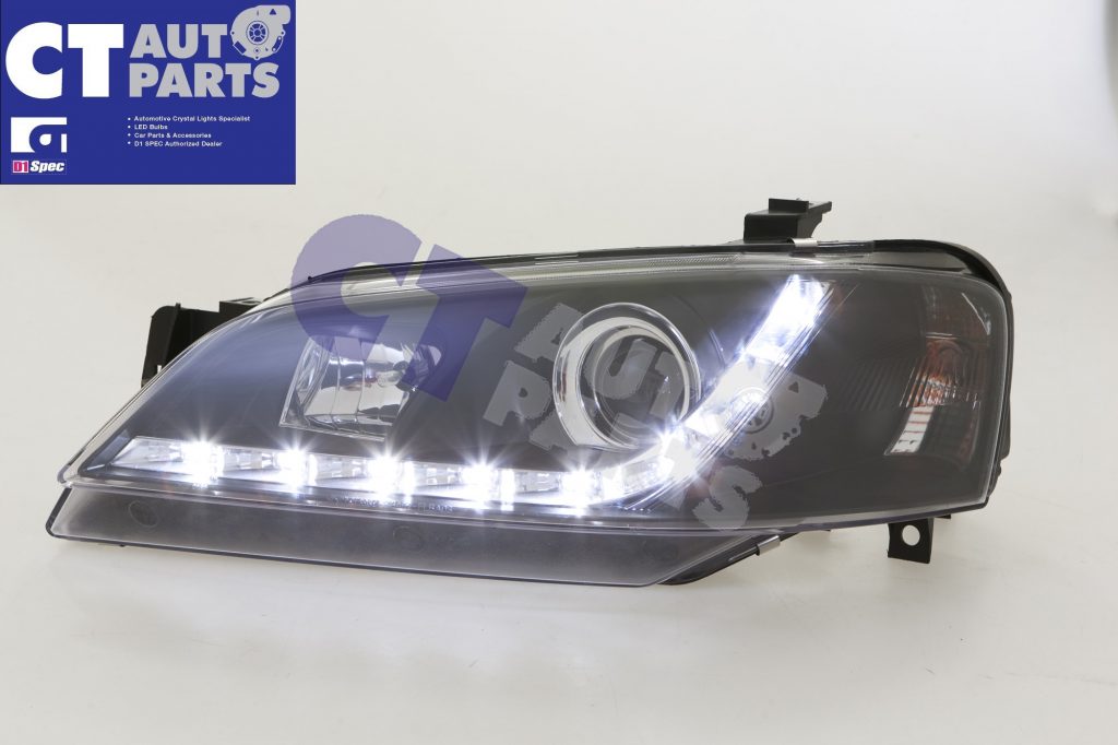 DRL LED Head Lights for 02-06 Ford Falcon BA BF Farimont FPV Sedan Ute-12129