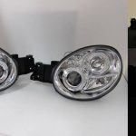 Chrome LED Angel Eyes Projector Head Lights for 00-02 SUBARU IMPREZA WRX STI GD-1999