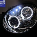 Chrome LED Angel Eyes Projector Head Lights for 00-02 SUBARU IMPREZA WRX STI GD-2000