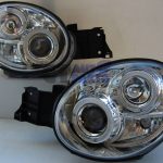 Chrome LED Angel Eyes Projector Head Lights for 00-02 SUBARU IMPREZA WRX STI GD-2745