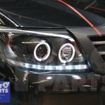 Toyota Hilux VIGO Black DRL LED Angel-Eyes Projector Head Lights 11-14-5765