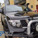 LED ANGEL-EYES Black HeadLight for PathFinder R51 Nissan Navara D40 CLR-13711