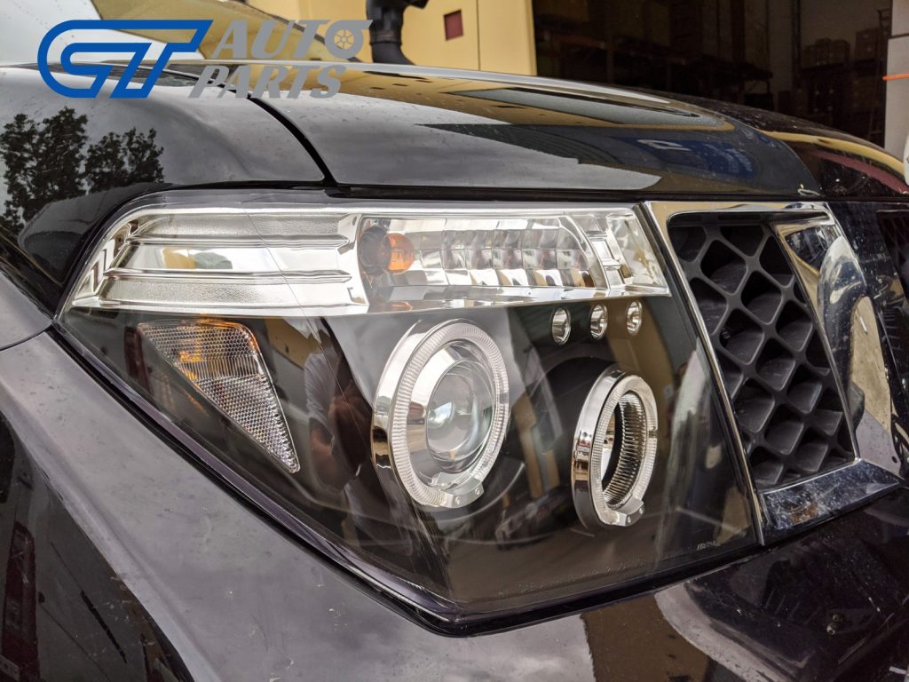 LED ANGEL-EYES Black HeadLight for PathFinder R51 Nissan Navara D40 CLR-13713