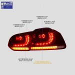 MK6 Golf R Style Clear Red LED Tail lights for VW Golf VI VW VI 6 GTD GTI Dynamic Signal -8850