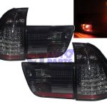 BMW X5 E53 Smoked Black LED Tail Lights 99-02 Taillight-2612