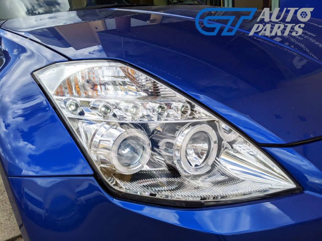 Clear LED DRL & Angel Eyes Projector Head Lights Nissan 350Z Z33 03-05 Fairlady-12868