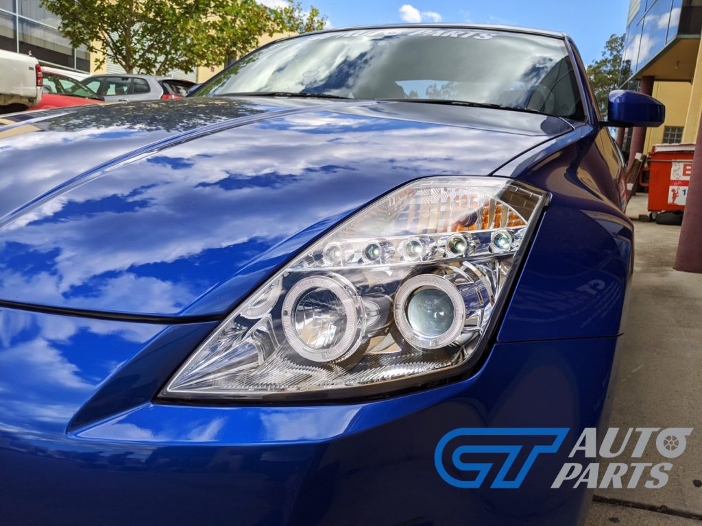 Clear LED DRL & Angel Eyes Projector Head Lights Nissan 350Z Z33 03-05 Fairlady-12869