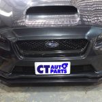 Matte Black STI Front Bumper Lip Spoiler for 14-19 Subaru WRX STI V1 -4225