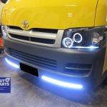 Black CCFL Angel Eyes Projector Head Lights for 04-10 Toyota Hiace -3264