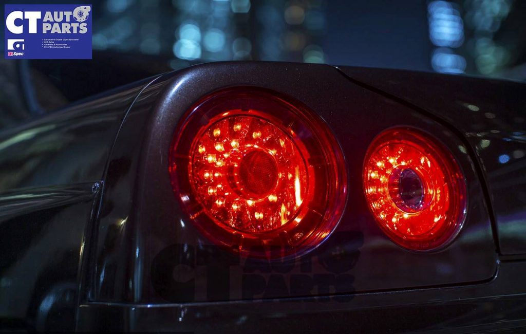 Smoke Red LED Tail Lights Nissan Skyline R34 GTS-T GT-R GT-T RB25DET