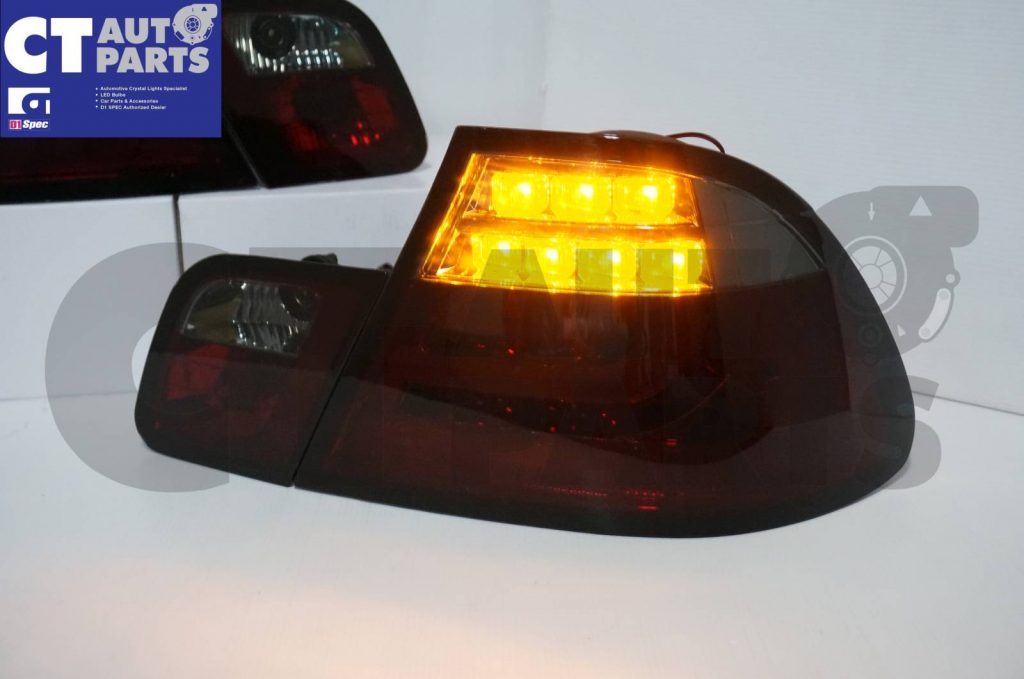 SMOKED RED LED Light Bar Tail Lights BMW E46 98-02 COUPE 2DOOR 330CI 328CI 320CI 318CI-3671