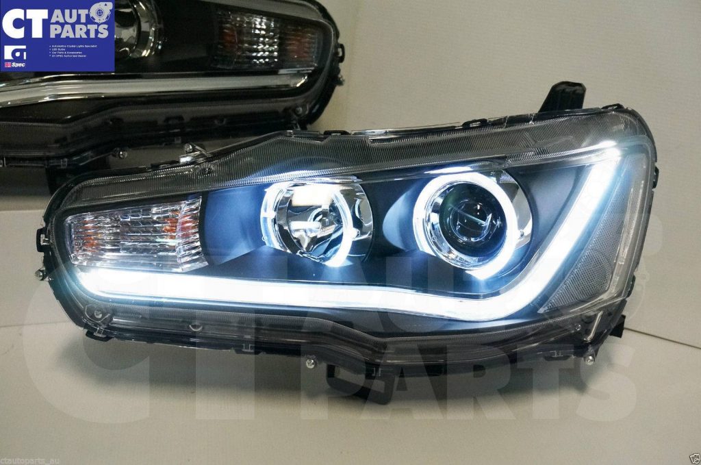 Angel Eyes DRL LED Light Bar Headlights for MITSUBISHI LANCER EVO X CJ 07-17-3814