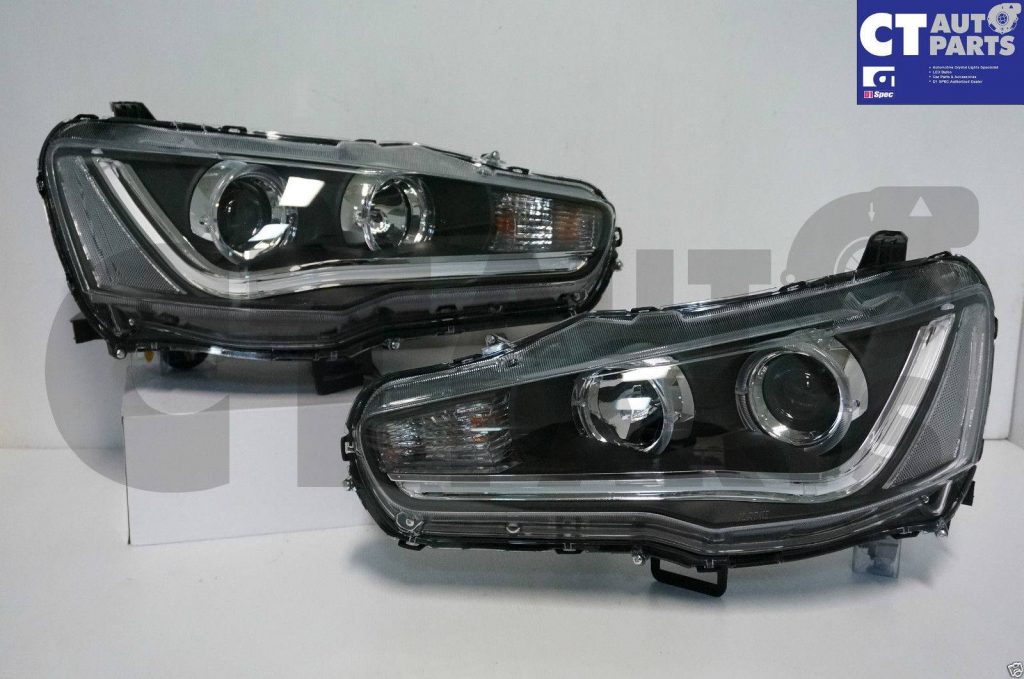 Angel Eyes DRL LED Light Bar Headlights for MITSUBISHI LANCER EVO X CJ 07-17-3816