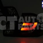 BLACK LED 3D Light Bar Tail Lights BMW E46 98-01 4D Sedan 318i 320i -3854