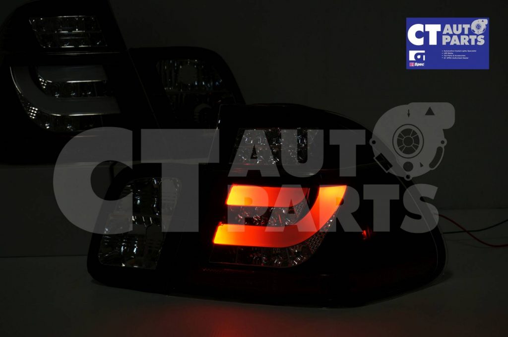 BLACK LED 3D Light Bar Tail Lights BMW E46 98-01 4D Sedan 318i 320i -3859