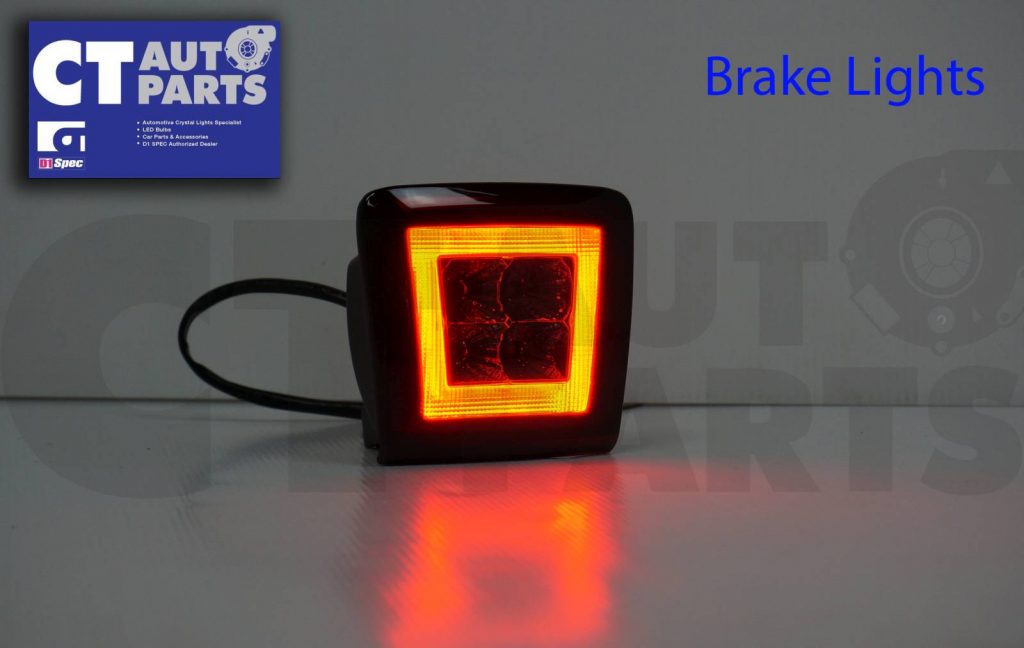 SMOKED RED 3 FUNCTION LED Rear Fog/Reverse/Brake Lights for Nissan 370Z 09-2015-3876