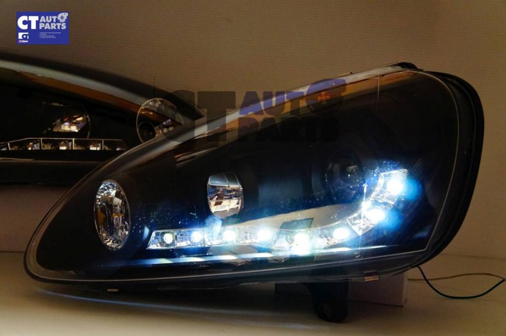 DAY-TIME DRL LED Projector Head Lights for VW Golf JETTA V 03-08 Headlight GTI-4319