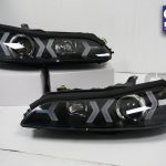 Black LED 3D DRL Bar Projector Head lights & LED Indicators for Nissan S15 200sx-4980